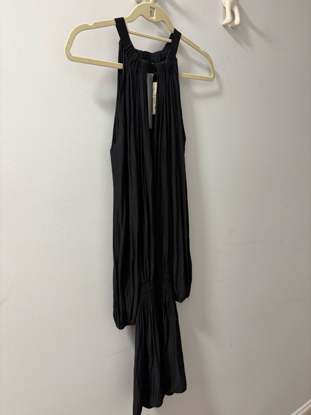 Ramy Brook Black One-Shoulder Halter Dress